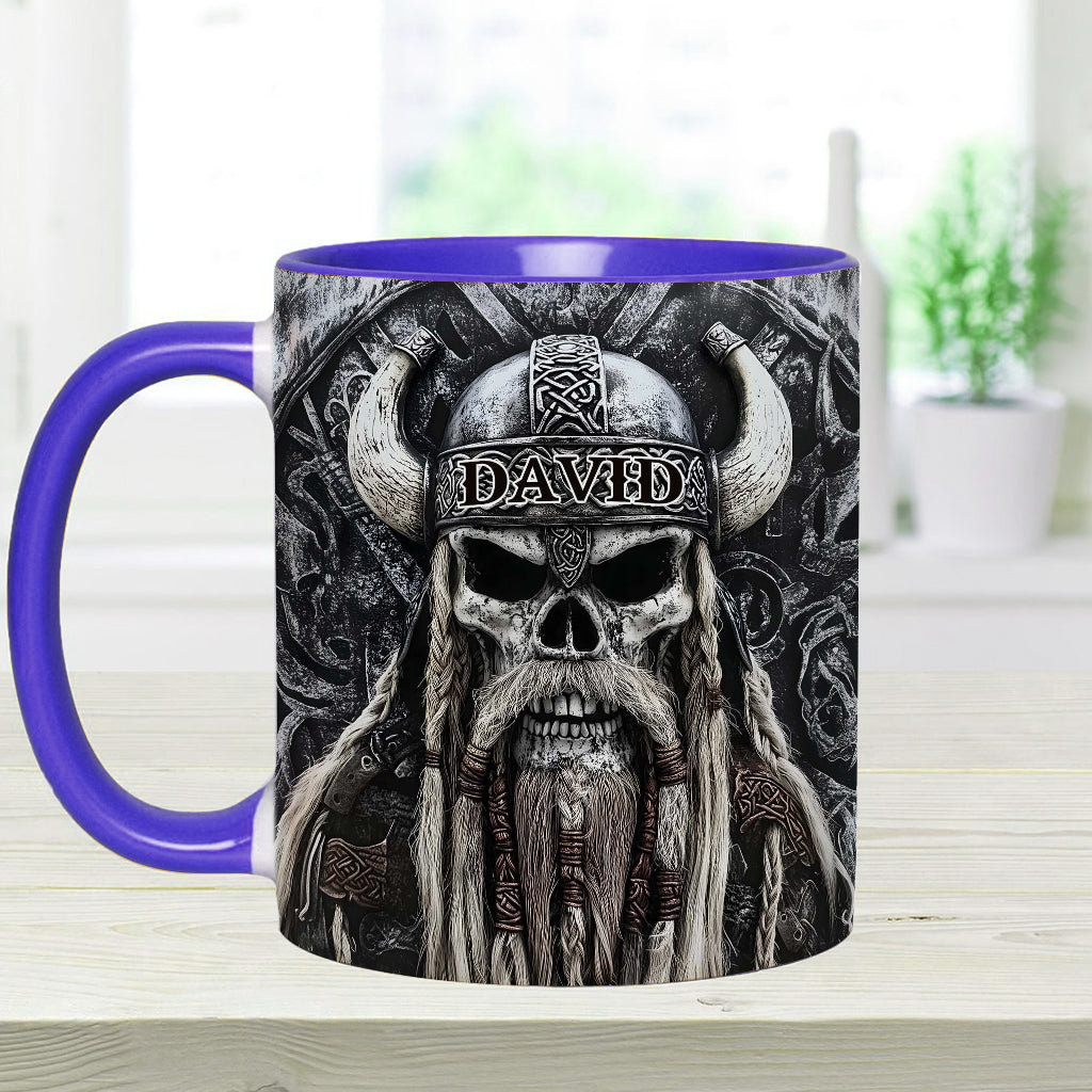 Vikings Skull - Personalized Viking Accent Mug