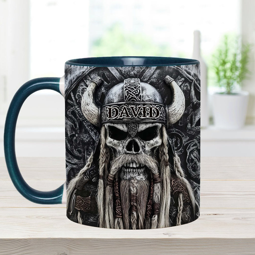 Vikings Skull - Personalized Viking Accent Mug