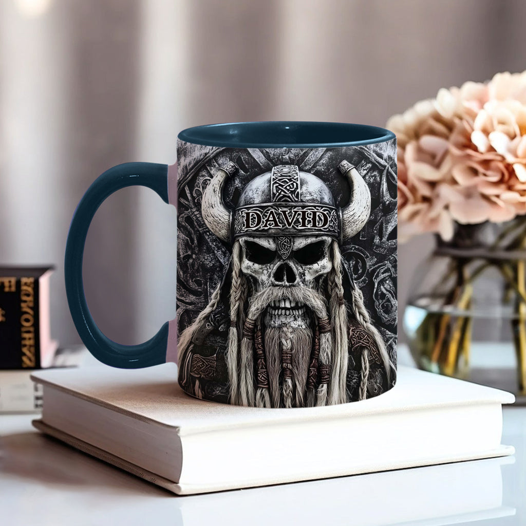 Vikings Skull - Personalized Viking Accent Mug