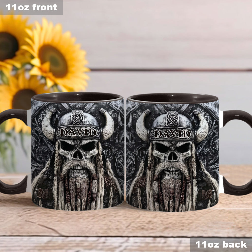 Vikings Skull - Personalized Viking Accent Mug