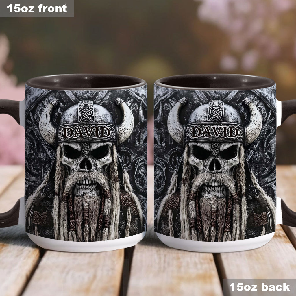 Vikings Skull - Personalized Viking Accent Mug