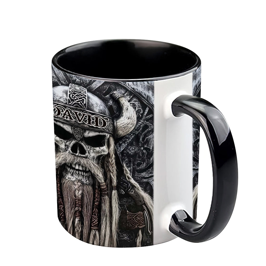 Vikings Skull - Personalized Viking Accent Mug