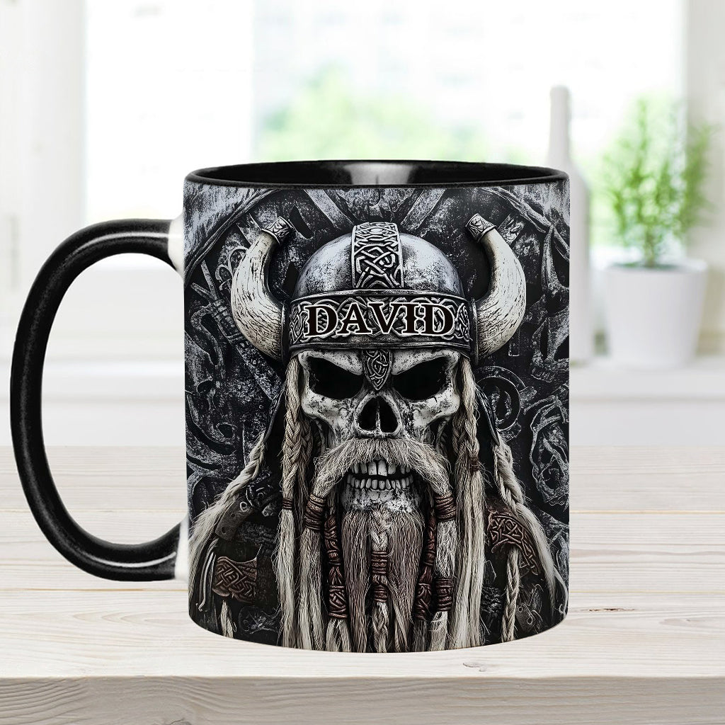 Vikings Skull - Personalized Viking Accent Mug