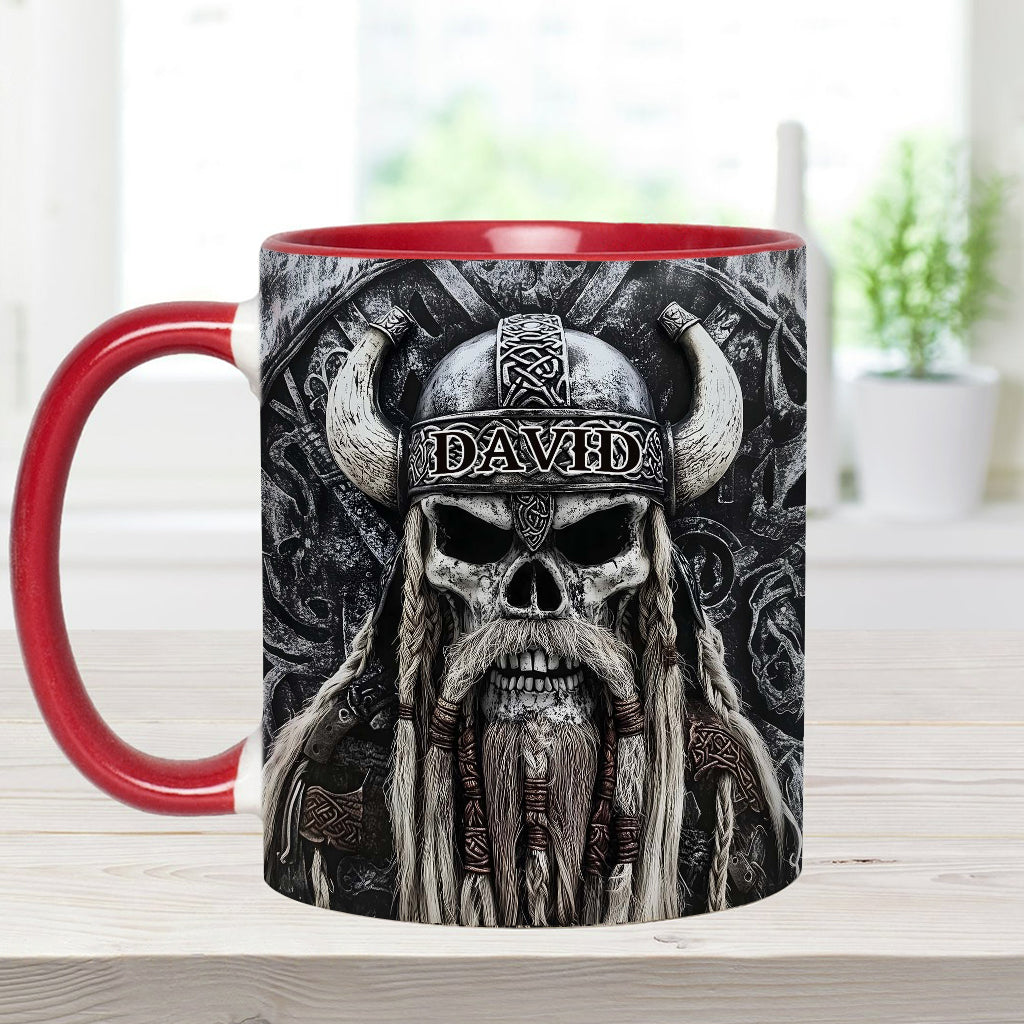 Vikings Skull - Personalized Viking Accent Mug