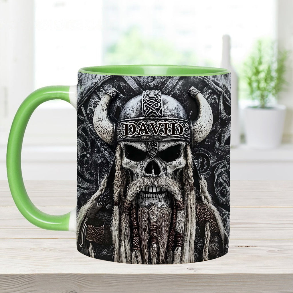 Vikings Skull - Personalized Viking Accent Mug