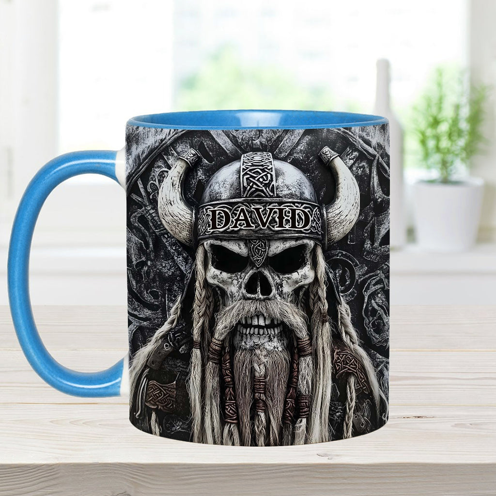 Vikings Skull - Personalized Viking Accent Mug