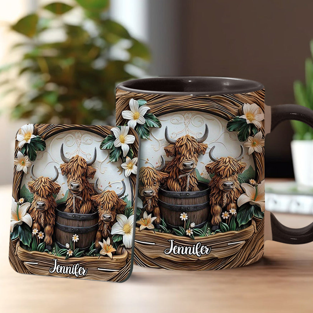Love Highland Cows - Personalized Accent Mug