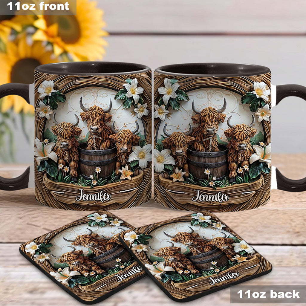 Love Highland Cows - Personalized Accent Mug