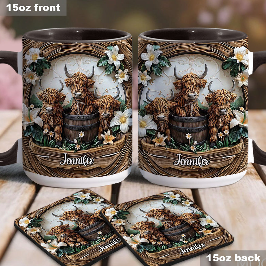 Love Highland Cows - Personalized Accent Mug