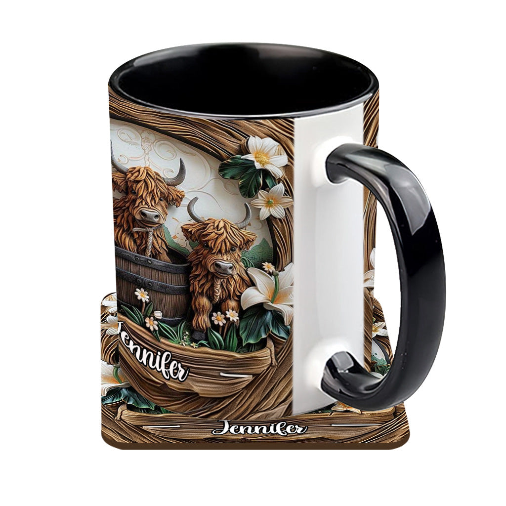 Love Highland Cows - Personalized Accent Mug