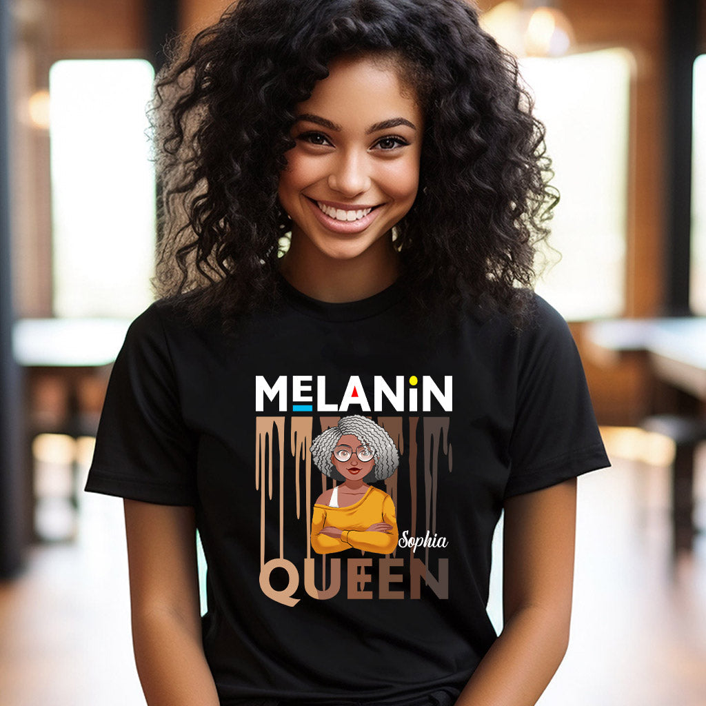 Melanin Queen - Personalized African American T-shirt And Hoodie