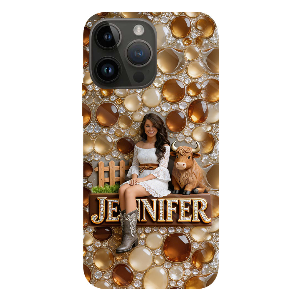 Just A Girl Who Loves Highland Cows - Personalized Highland Cow Full Print Phone Case