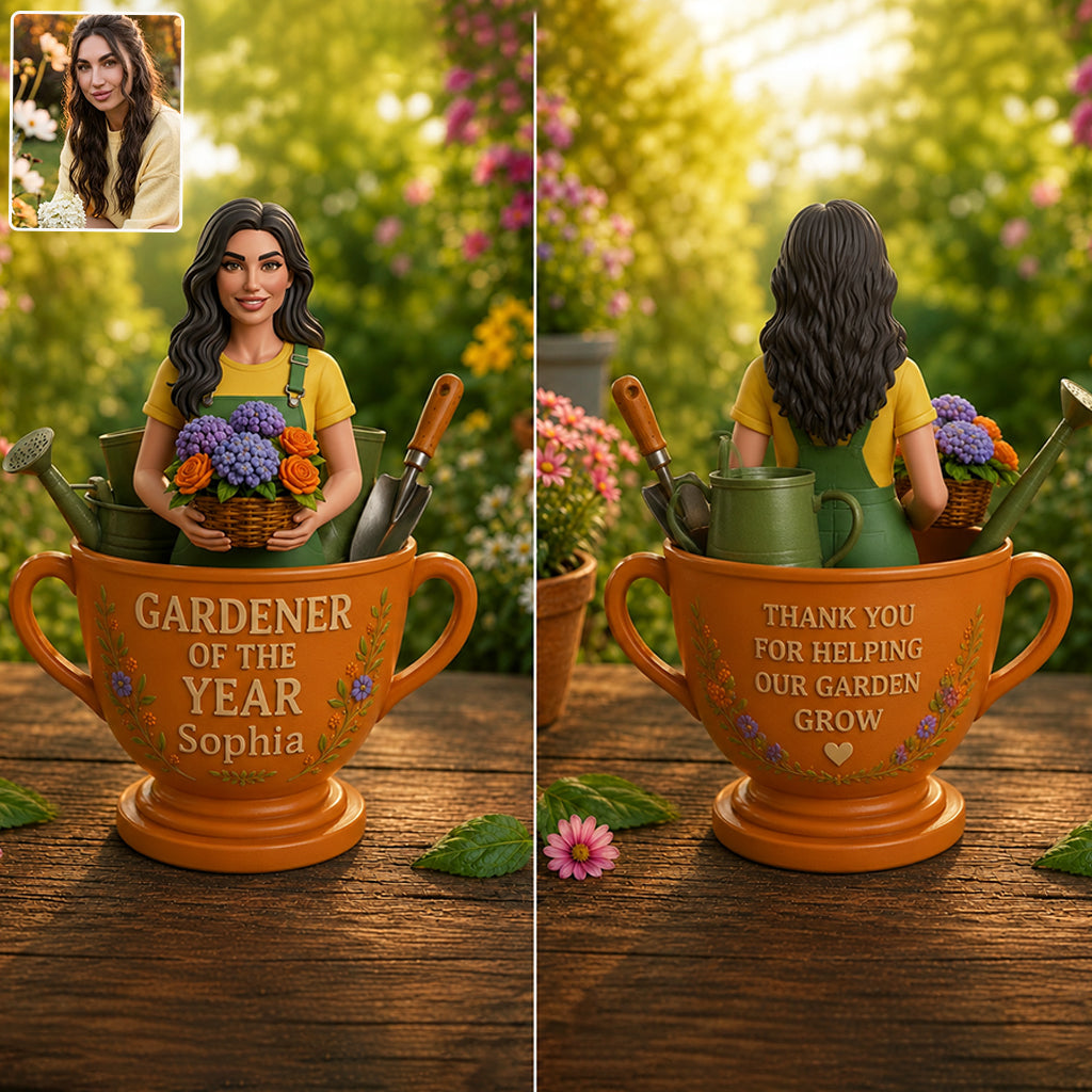 Gardener Of The Year - Personalized Gardening Premium 3D Figurine
