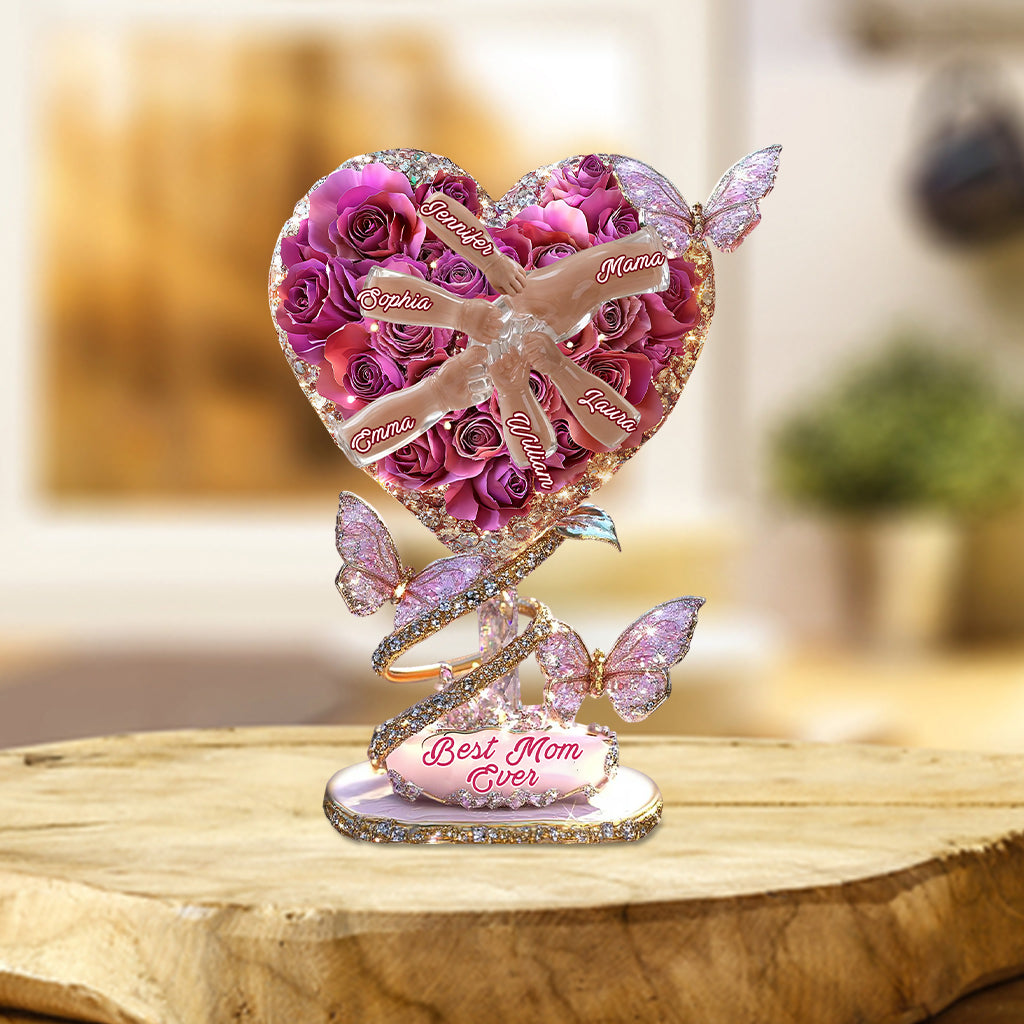 Best Mom Ever - Personalized Mother Custom Shaped Acrylic Plaque