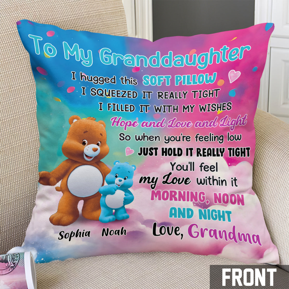 To My Granddaughter - Personalized granddaughter Throw Pillow