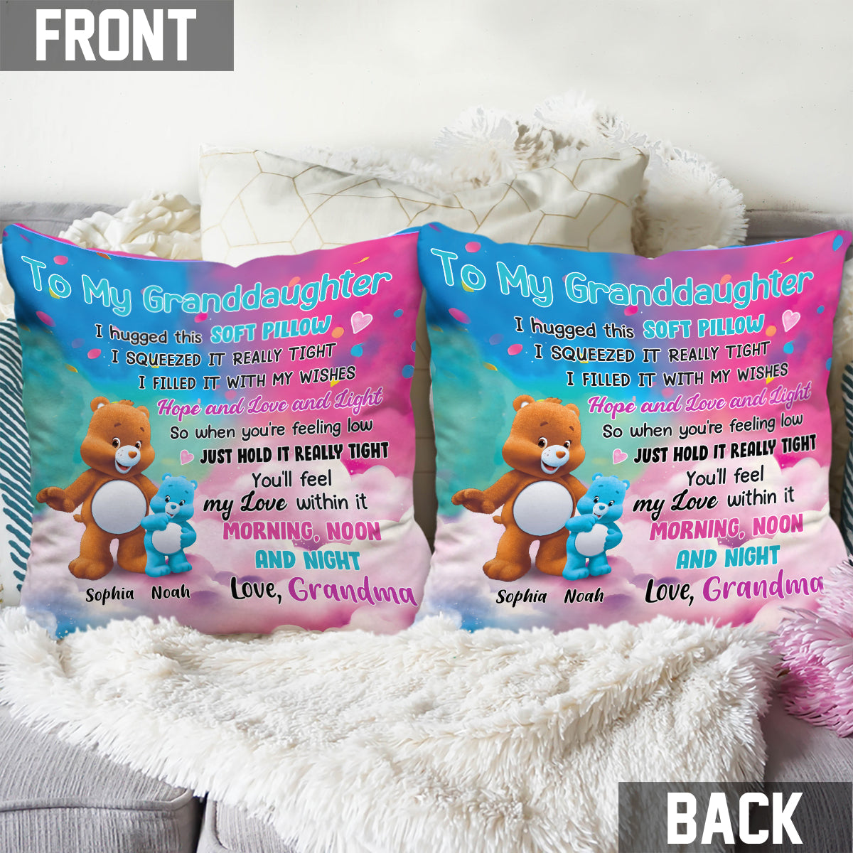 To My Granddaughter - Personalized granddaughter Throw Pillow
