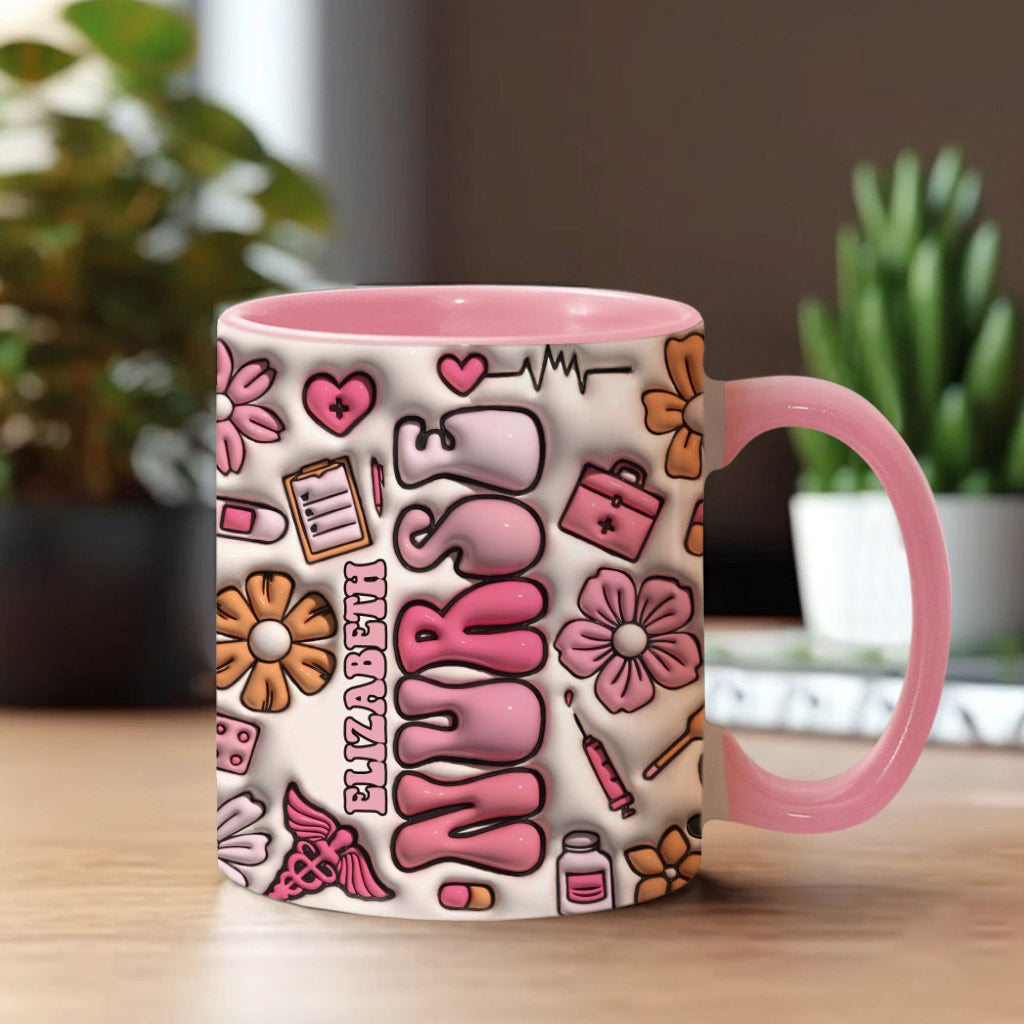 Nurse Life Inflated - Personalized Nurse Accent Mug