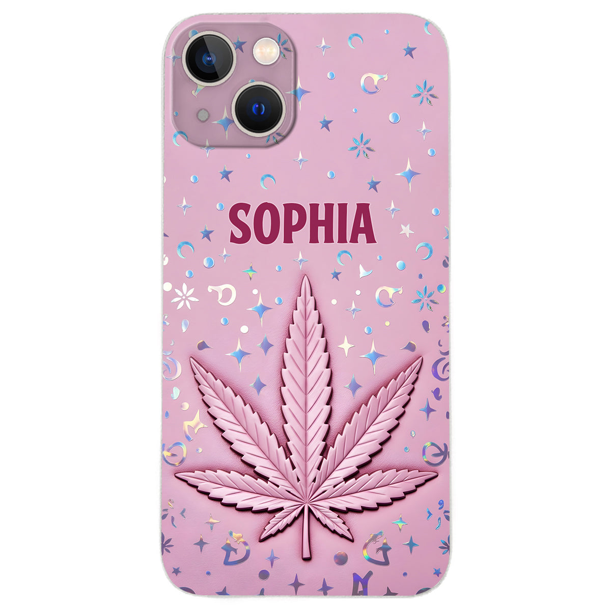 Stoner Chick - Personalized Weed Leather Phone Case