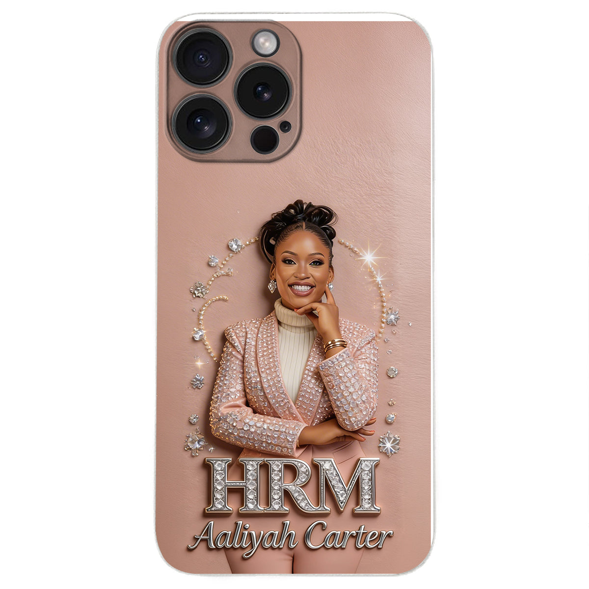 Office Decoration Custom Any Photo - Personalized Colleague 3D Embossed Leather Phone Case