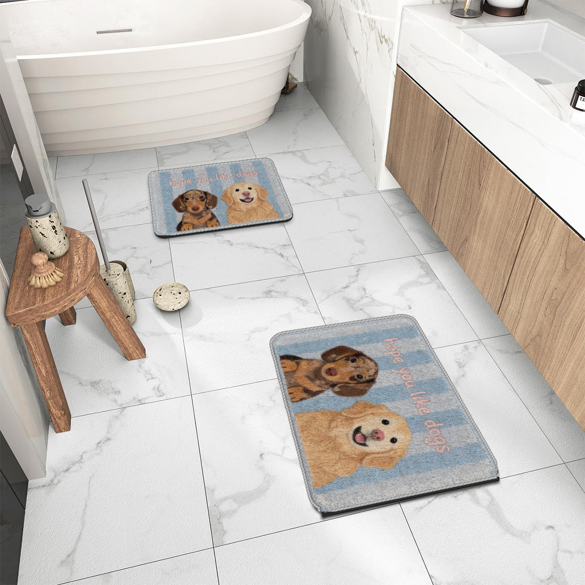Hope You Like Dogs Cat Funny Greetings - Personalized Dog Non-Slip Tufted Rug