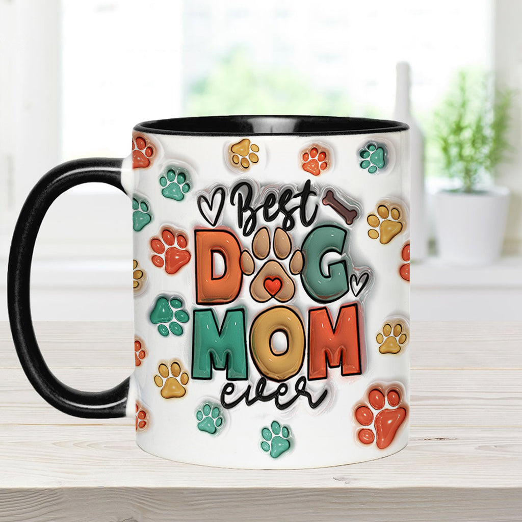 Best Dog Mom Ever - Personalized Dog Accent Mug