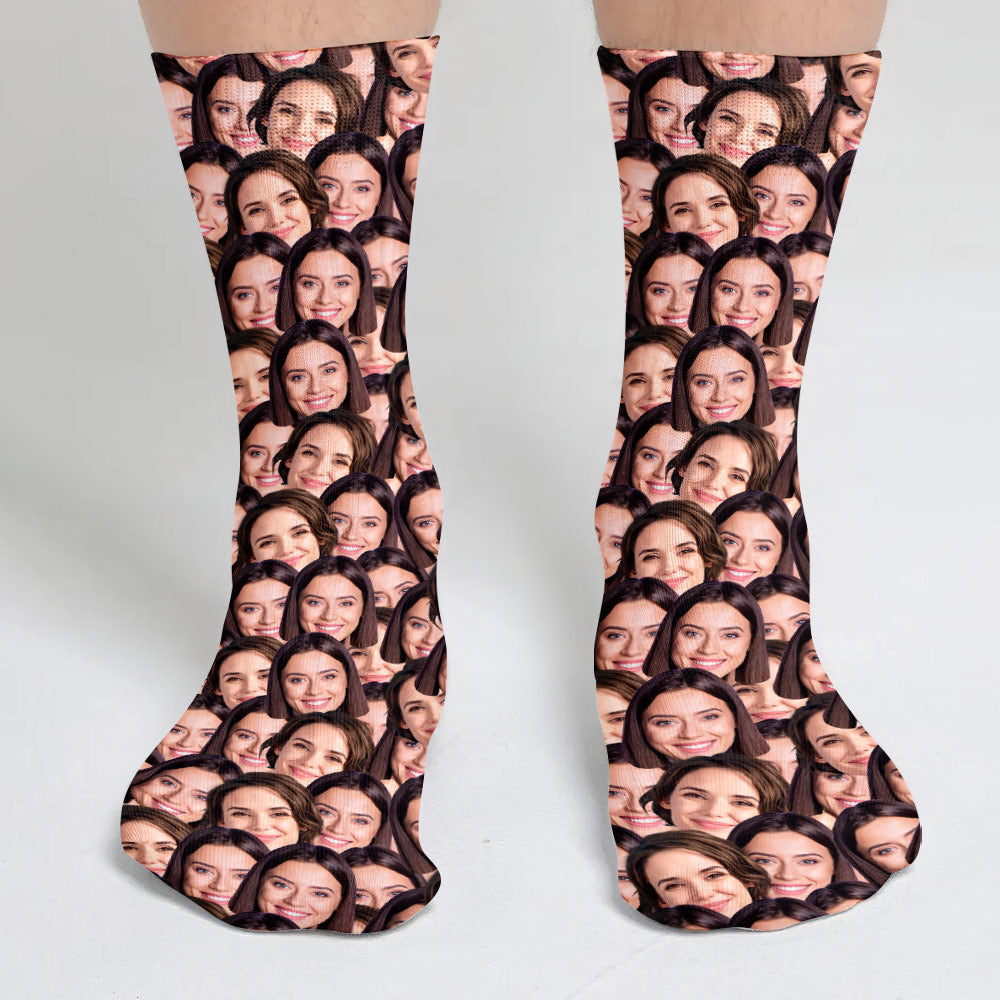 Customizable Printed Face - Personalized Bestie Socks