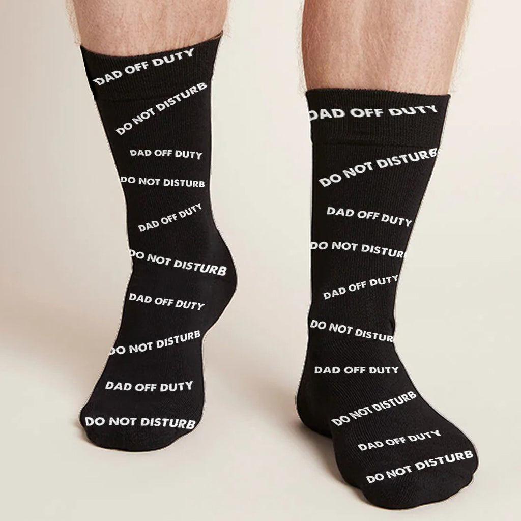 Dad Off Duty - Personalized Father Socks