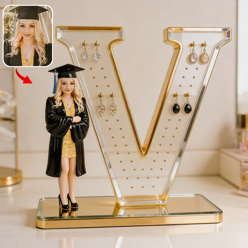 A Letter of Pride – Graduation Jewelry Display - Personalized Graduation Jewelry Holder