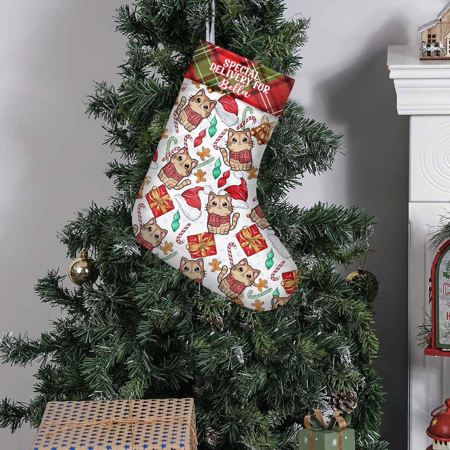 Meowy Christmas - Personalized Cat Christmas Stockings