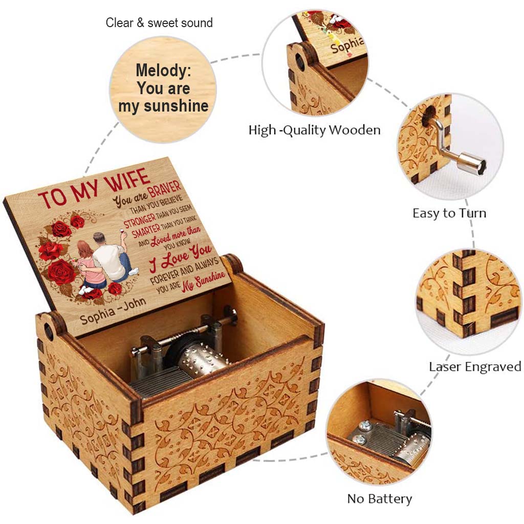 My Sunshine - Personalized Couple Hand Crank Music Box