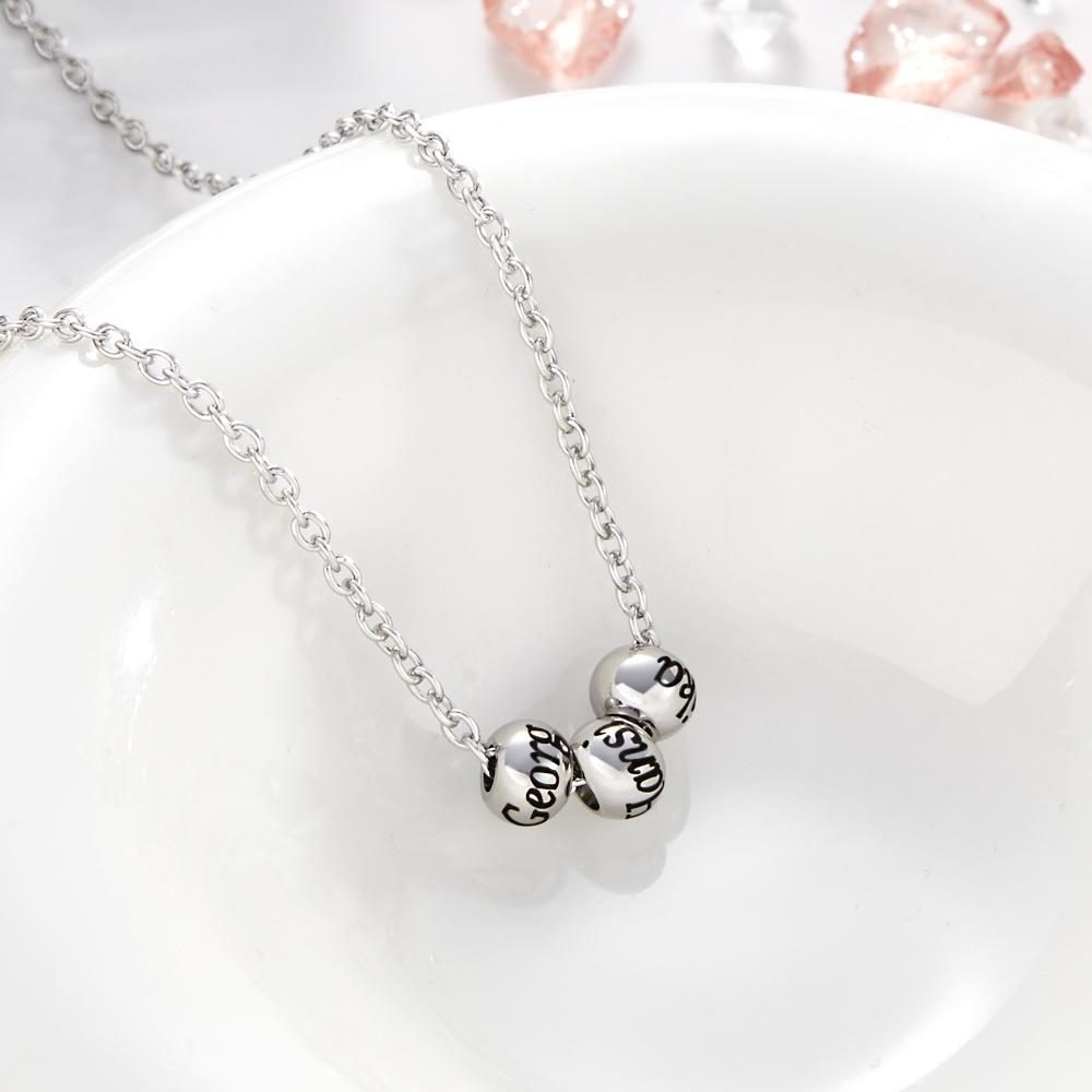 Engraved Necklace Optional Bead Charm Optional Bead Charm - gift for who lost a loved one - Personalized Necklace