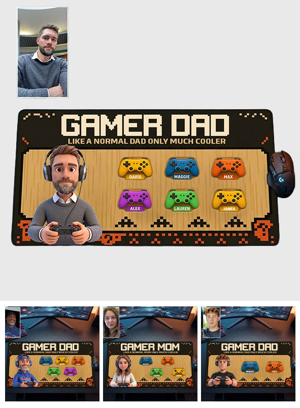 Gamer Dad - Personalized Video Game Mouse Pad