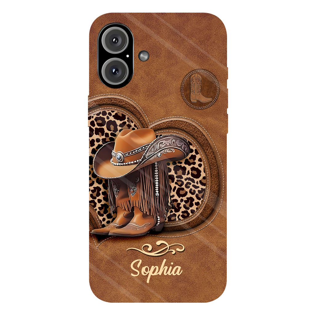 Cowgirl Boots - Personalized Cowgirl Full Print Phone Case