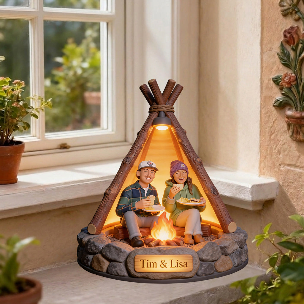 Campsite Lamp - Personalized Camping Solar Acrylic Light