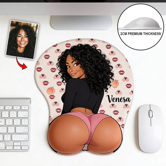 Funny Naughty Humor Gift for Colleague - Personalized Colleague 3D Mouse Pad