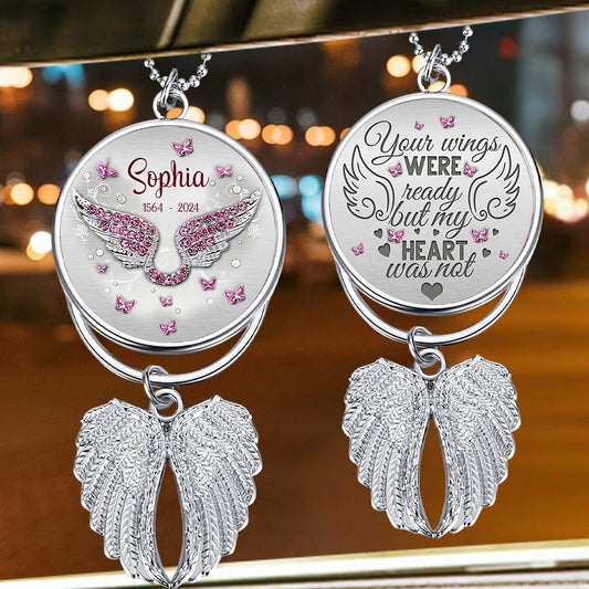 Your Wings Were Ready But My Heart Was Not - Personalized Memorial Wings Ornament
