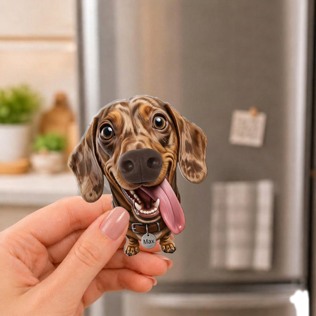 Funny Dog Owners Gift - Personalized Dog Dog Nose Acrylic Fridge Magnet