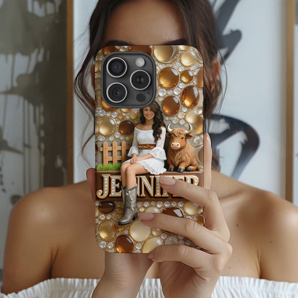 Just A Girl Who Loves Highland Cows - Personalized Highland Cow Full Print Phone Case