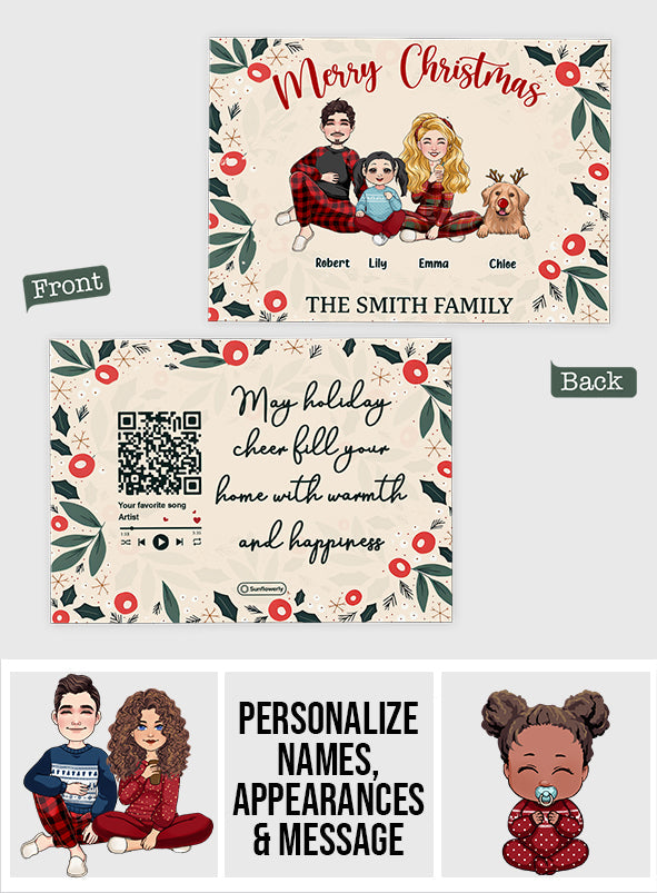 Merry Christmas - Personalized Family Greeting Card