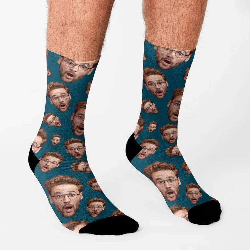 Smile with Every Step - Personalized Photo Socks for Him & Her - Fun & Unique Gift Idea
