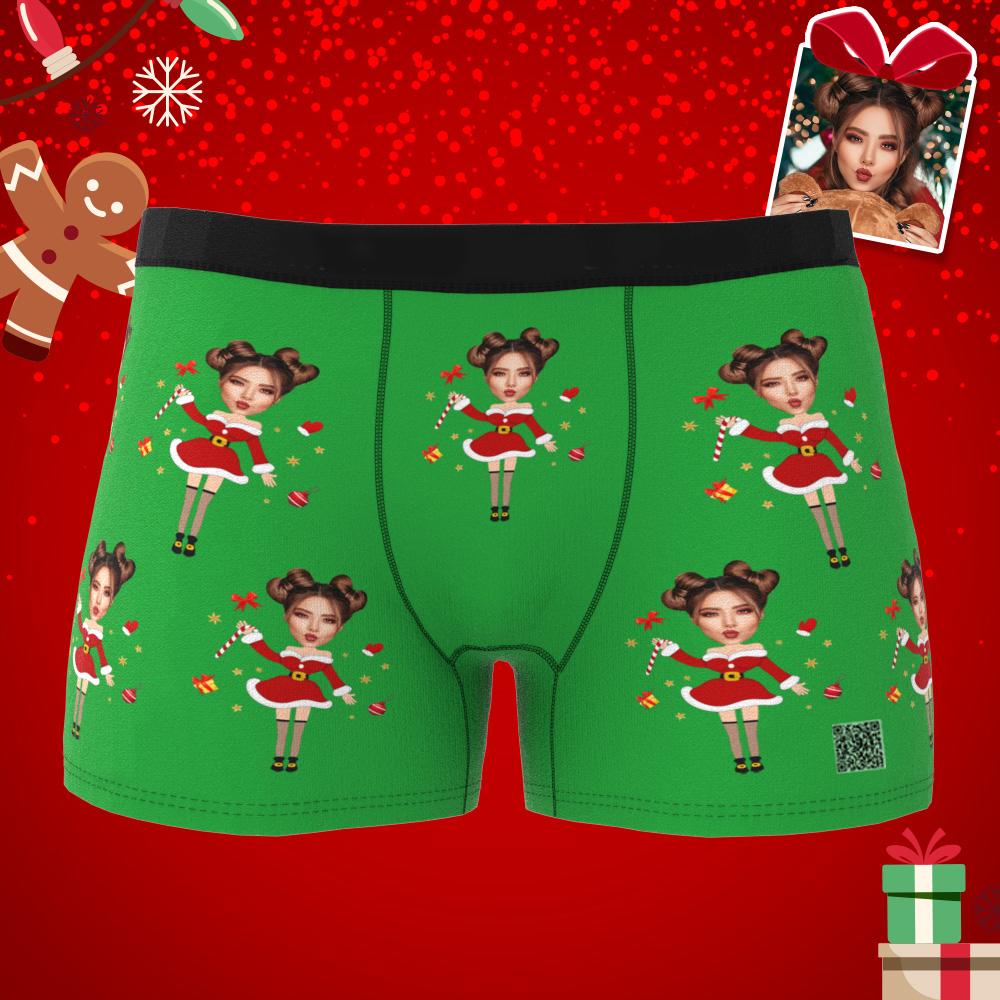 Custom Wife Or Girlfriend Face Boxers AR View - Personalized Couple Men's boxer briefs