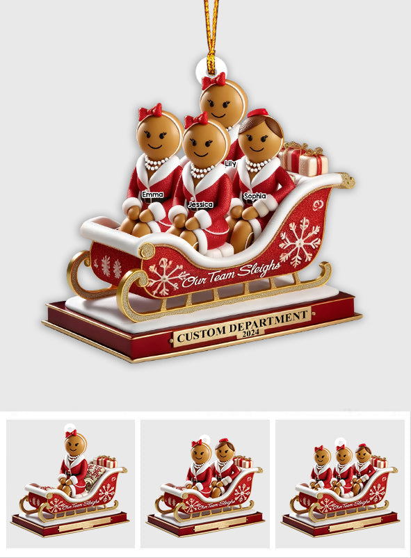 Our Team Sleigh, Colleagues Christmas Gifts - Personalized Colleague Ornament
