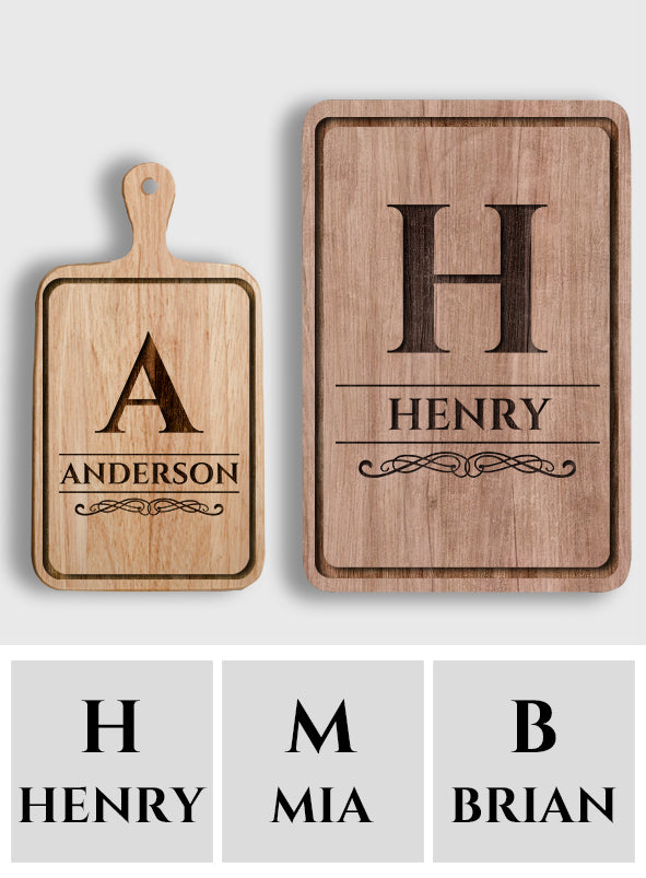 Engraved Wood Chopping Board - Personalized Cooking Cutting Board