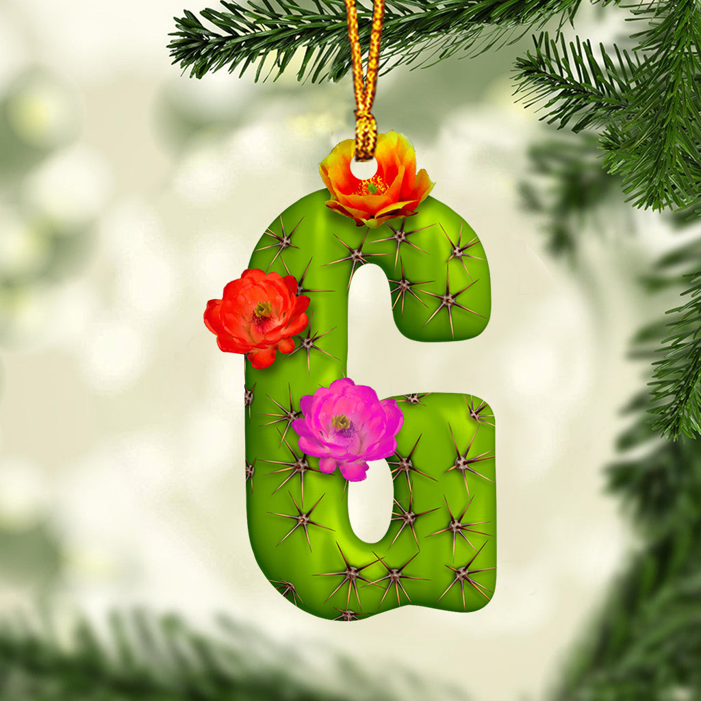 Cactus Letter - Personalized Cactus Ornament