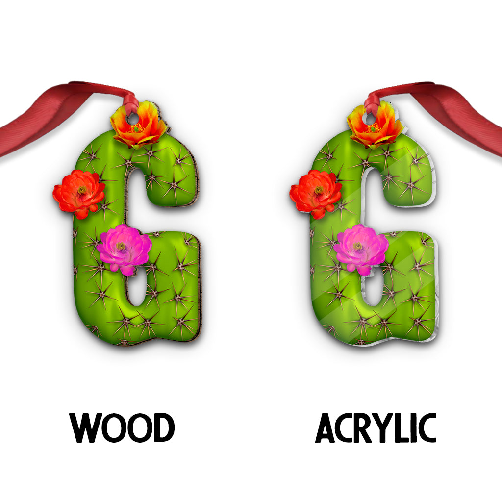 Cactus Letter - Personalized Cactus Ornament
