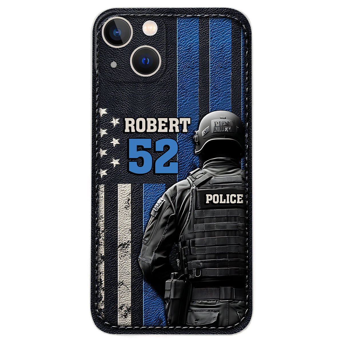 Police Officer Life - Personalized Police Officer Leather Phone Case