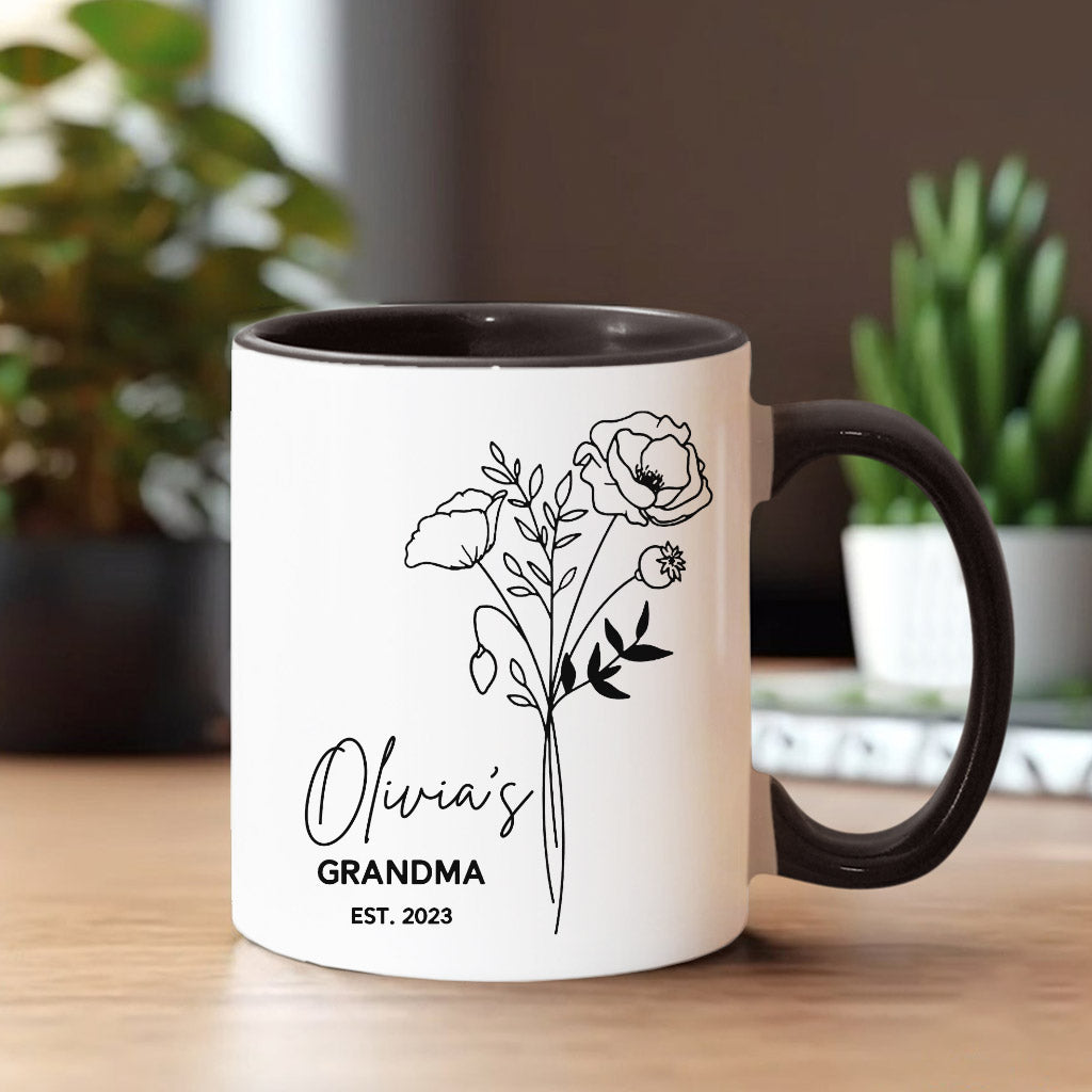 Promoted To Grandma - Gift for grandma - Personalized Accent Mug