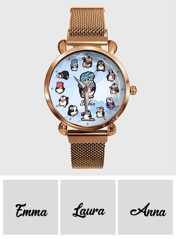 Just A Girl Who Loves Penguins - Personalized Penguin Lover Women Hand Watch
