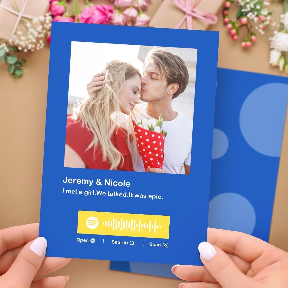 Any Spotify Code - Personalized Couple Spotify Greeting Card