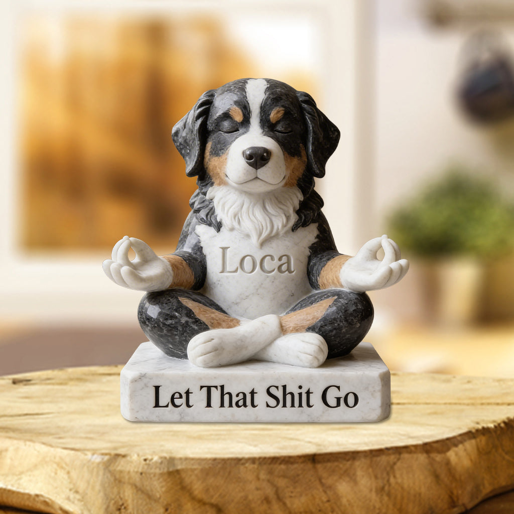 Let That Sht Go - Personalized Dog Custom Shaped Acrylic Plaque